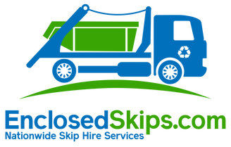 Enclosed and Lockable Skip Hire in the UK, click and book a 12-yd, 14-yd, 16-yd, or 40-yd enclosed skip online near you
